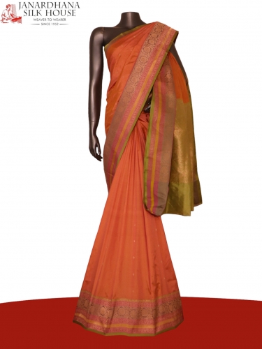 Contrast Classic Wedding Banarasi Silk Saree